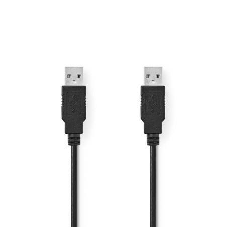 Nedis Câble USB-A / USB-A - 2 m (Noir)