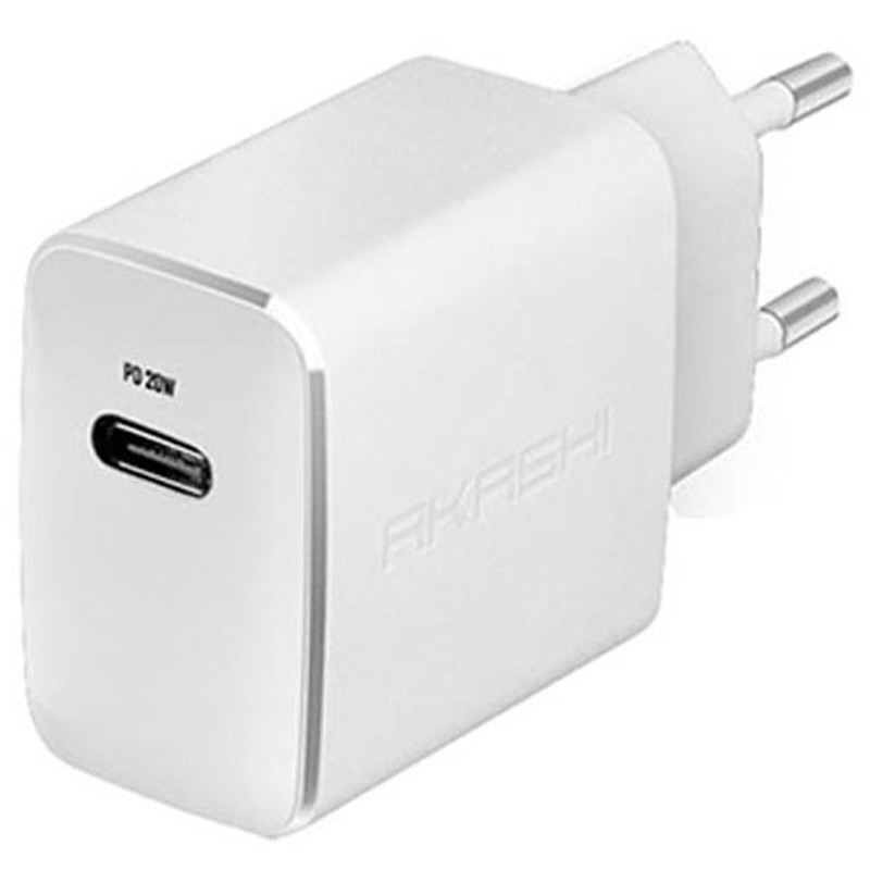 Akashi Chargeur secteur intelligent 3A USB-C 20W Blanc