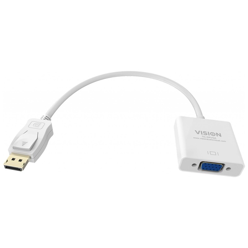 Adaptateur DisplayPort vers VGA (Blanc)