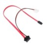 Câble Slim-SATA 2-en-1 avec alimentation Molex (pour lecteur optique slim ou SSD 1.8'')