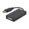 Adaptateur multiple DisplayPort Mâle vers DVI + VGA + HDMI 023 m noir