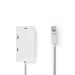 Nedis Adaptateur Mini-DisplayPort vers HDMI DVI et VGA (Mâle/Femelle)