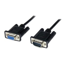 StarTech.com Câble rallonge Null Modem croisé série RS232 DB9 - 2 m - Noir