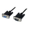 StarTech.com Câble rallonge Null Modem croisé série RS232 DB9 - 2 m - Noir