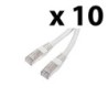 Câble RJ45 catégorie 6 F/UTP 5 m (Beige) (x 10)