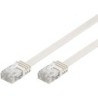 Câble RJ45 plat catégorie 6 U/UTP 15 m (Blanc)