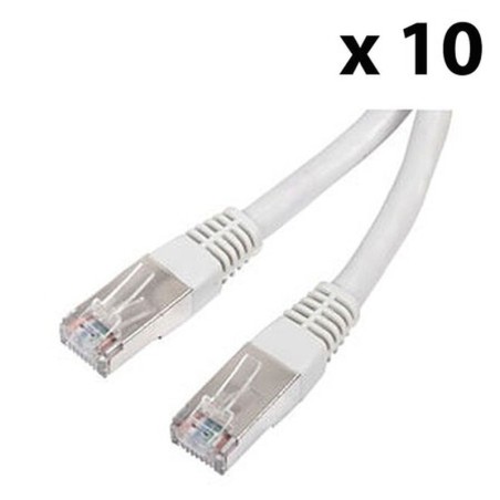 Lot de 10 câbles RJ45 catégorie 6 F/UTP 3 m (Beige)