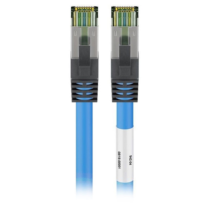 Goobay Câble RJ45 Cat 8.1 S/FTP 0.25 m (Bleu)