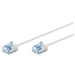 Goobay Câble RJ45 Slim Cat 6a U/FTP 0.15 m (Blanc)