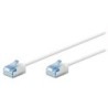 Goobay Câble RJ45 Slim Cat 6a U/FTP 0.15 m (Blanc)