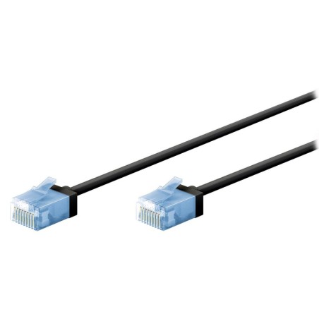 Goobay Câble RJ45 Slim Cat 6a U/UTP 0.15 m (Noir)