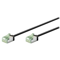 Goobay Câble RJ45 Slim Cat 8.1 U/FTP 0.15 m (Noir)