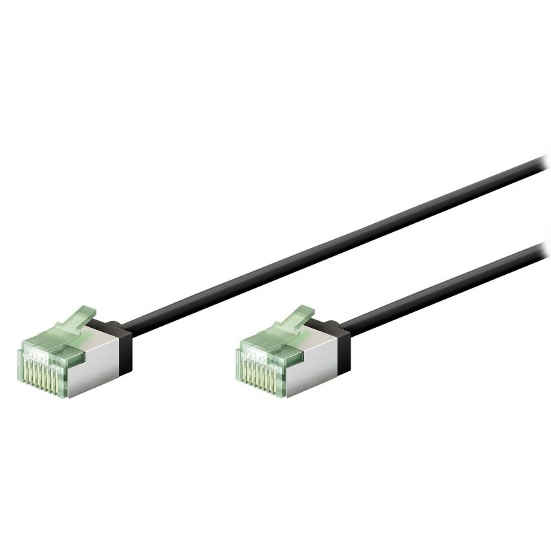 Goobay Câble RJ45 Slim Cat 8.1 U/FTP 0.15 m (Noir)