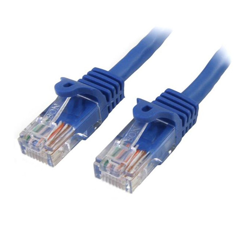 StarTech.com Câble réseau RJ45 Cat5e sans crochet - M/M - 50 cm - Bleu