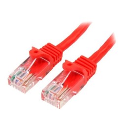 StarTech.com Câble réseau RJ45 Cat5e sans crochet - M/M - 50 cm - Rouge