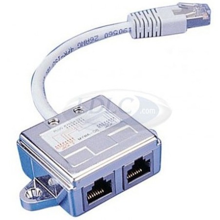 Eclateur de paires RJ45 catégorie 5e STP Mâle/Femelle-Femelle (câble 15 cm)