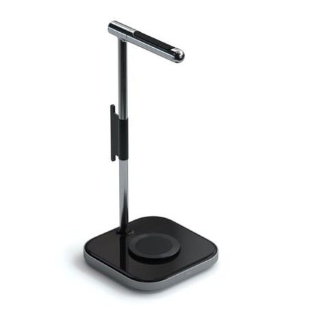 SATECHI Stand de Charge sans fil pour écouteurs 2-en-1 en 7.5W pour iPhone 12/13 - Gris