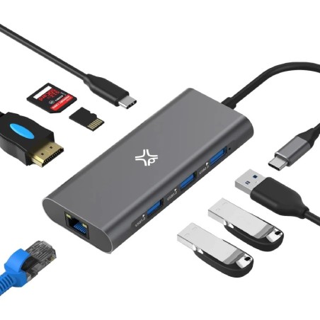 XtremeMac - Hub Xtrememac USB-C – 8 ports