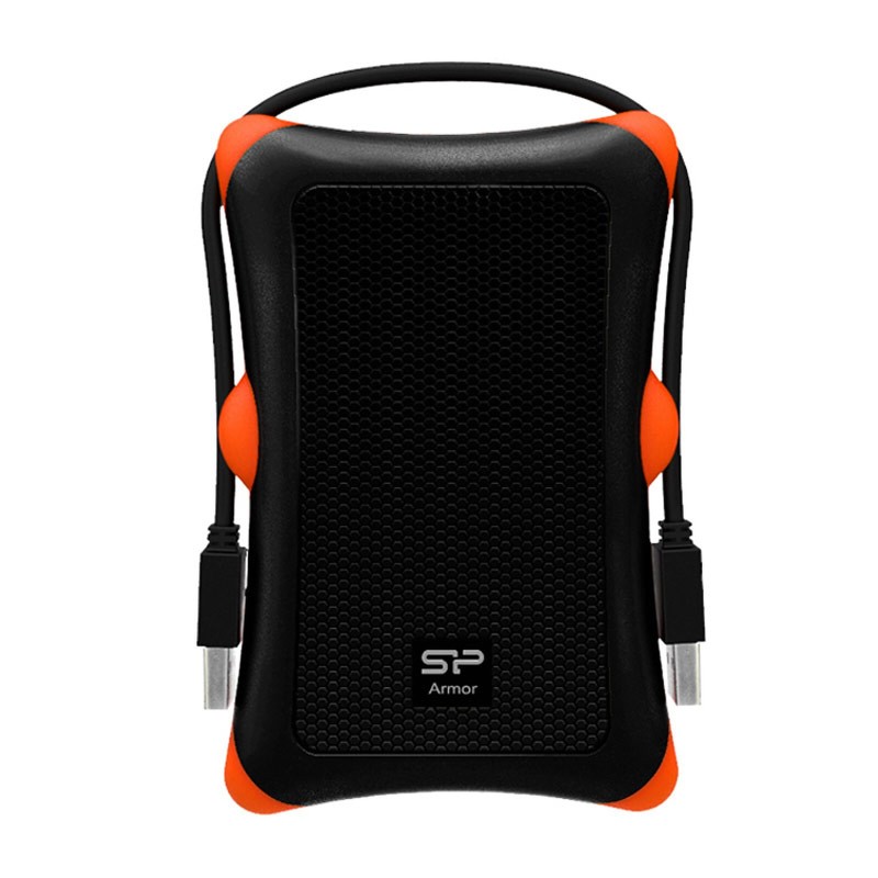 Silicon Power boîtier pour disque dur externe renforcé avec câble USB 3.0 (noir / orange)