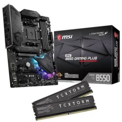 MSI MPG B550 GAMING PLUS + Textorm 16 Go (2 x 8 Go ) DDR4 3600 MHz CL18