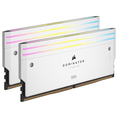 Corsair Dominator Titanium DDR5 RGB 32 Go (2 x 16 Go) 7000 MHz CL34 - Blanc