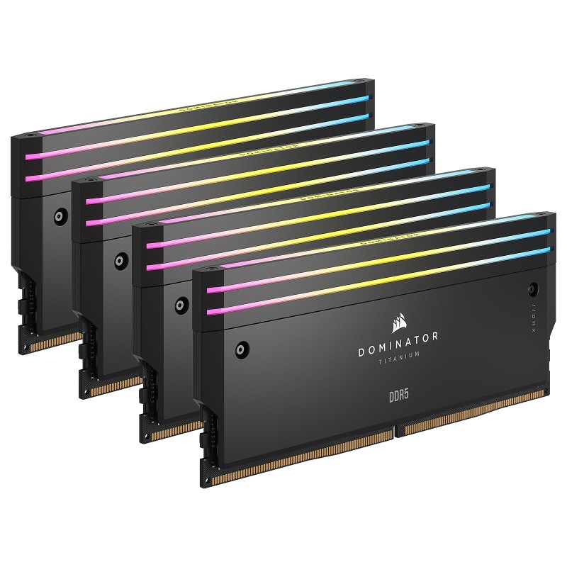 Corsair Dominator Titanium DDR5 RGB 64 Go (4 x 16 Go) 6000 MHz CL36 - Noir