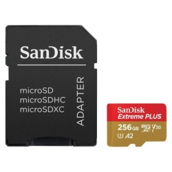 SanDisk Extreme PLUS microSDXC UHS-I U3 256 Go + Adaptateur SD