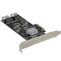 StarTech.com Carte contrôleur PCI-E avec 8 ports SATA III avec 4 contrôleurs hôtes