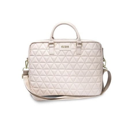 Guess Sacoche pour Ordinateur Portable 16'' Modèle Quilted Rose