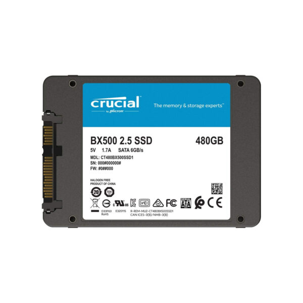 Crucial BX500 480Go SSD Interne SATA, 2,5 pouces